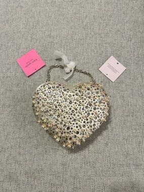 NWT Kate Spade Heart Crystal & Pearl Embellished Handbag